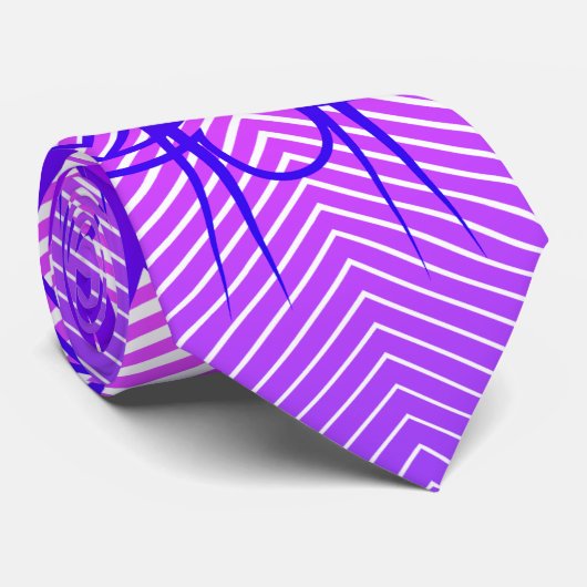 Paars radiaal patroon: Vectortekening: Stropdas (Opgerold)