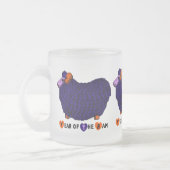 Paars Ram Chinees jaar Zodiac Frosted Glass M Matglas Koffiemok (Links)