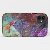 Paars raster Case-Mate iPhone case (Achterkant (horizontaal))