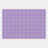 Paars rasterpatroon inpakpapier vel (Voorkant 2)