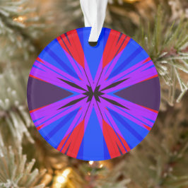 Paars Red Blue Star Starburst Fun Vaporwave Ornament