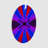 Paars Red Blue Star Starburst Fun Vaporwave Ornament (voorkant)