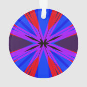 Paars Red Blue Star Starburst Fun Vaporwave Ornament (achterkant)