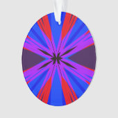 Paars Red Blue Star Starburst Fun Vaporwave Ornament (voorkant)