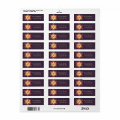 Paars Red Golden Royal Monogram Adres Etiket (Full Sheet)