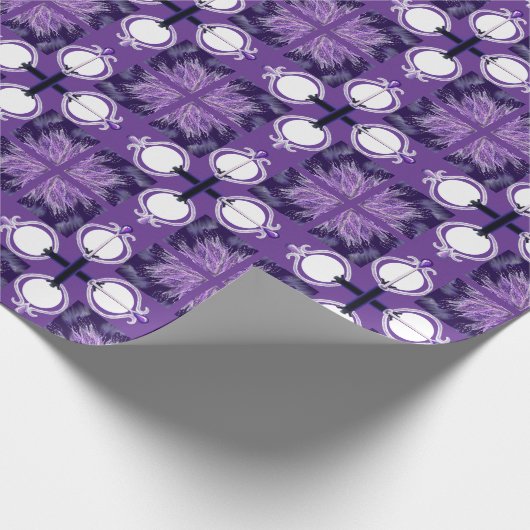 Paars regenwandelpapier cadeaupapier (Hoek)
