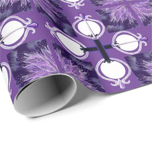 Paars regenwandelpapier cadeaupapier (Rol Hoek)