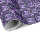 Paars regenwandelpapier cadeaupapier (Rol Hoek)