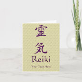 Paars Reiki Symbool gepersonaliseerd Bedankkaart (Voorkant)