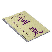 Paars Reiki Symbool gepersonaliseerd Notitieboek (Rechterzijde)