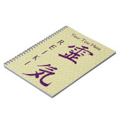 Paars Reiki Symbool gepersonaliseerd Notitieboek (Linkerzijde)