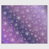 paars, rendier, ster, sterren, sneeuwvlok, kerst cadeaupapier (Vlak)