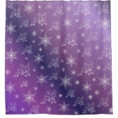 paars, rendier, ster, sterren, sneeuwvlok, kerst douchegordijn (Voorkant)