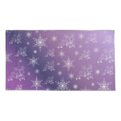 paars, rendier, ster, sterren, sneeuwvlok, kerst kussensloop (Achterkant)