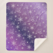 paars, rendier, ster, sterren, sneeuwvlok, kerst sherpa deken (Voorkant)