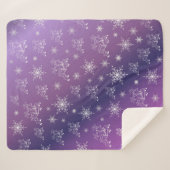 paars, rendier, ster, sterren, sneeuwvlok, kerst sherpa deken (Voorkant (horizontaal))