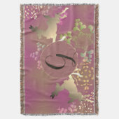 Paars rendieren en sneeuwvlokken deken (Voorkant Verticaal)