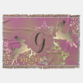 Paars rendieren en sneeuwvlokken deken (Voorkant)