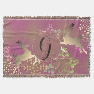 Paars rendieren en sneeuwvlokken deken