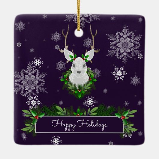 Paars rendierkeramisch Ornament (Achterkant)