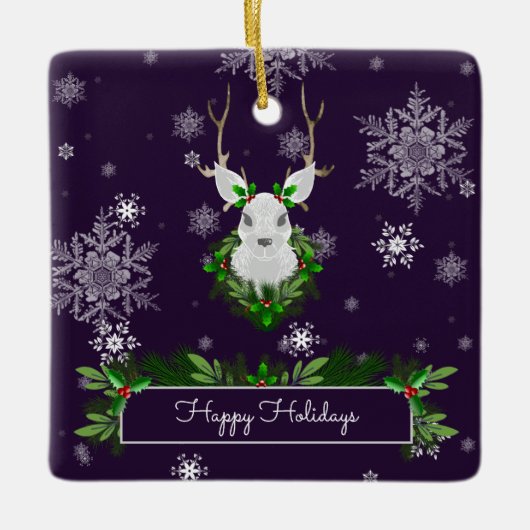 Paars rendierkeramisch Ornament (Voorkant)