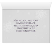 Paars rendierlijk Wenskaart (Binenzijde Horizontaal (Onderkant))