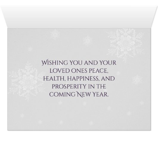 Paars rendierlijk Wenskaart (Binenzijde Horizontaal (Onderkant))