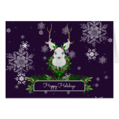 Paars rendierlijk Wenskaart (Voorkant Horizontaal)