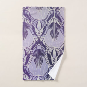 paars, reviveal Jugendstil, vintage, patroon, Handdoek
