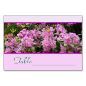 Paars Rhododendron Tablecard Tabelnummer Kaart (Voorkant)