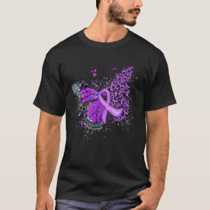 Paars Ribbon Alzheimer's Awareness Dripping Butte T-shirt