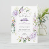 Paars rijden door Vrijgezellenfeest Kaart (Staand voorkant)