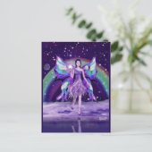 Paars Rijnfee Briefkaart (Staand voorkant)