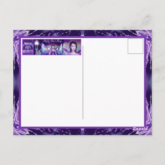 Paars Rijnfee Briefkaart (Achterkant)