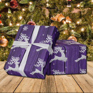 Paars ritssluitend kerstpapier cadeaupapier