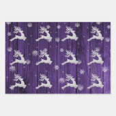 Paars ritssluitend kerstpapier inpakpapier vel (Voorkant 2)