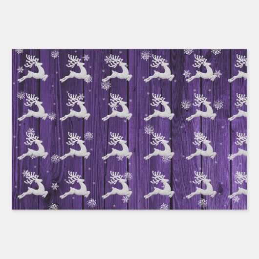 Paars ritssluitend kerstpapier inpakpapier vel (Voorkant)