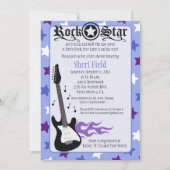 PAARS ROCK STAR 5X7 BABY SHOWER - Rosemary Kaart (Voorkant)