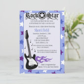 PAARS ROCK STAR 5X7 BABY SHOWER - Rosemary Kaart (Staand voorkant)
