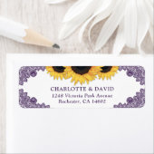 Paars Roestachtig Chinees Adres van de Terugkeer v Etiket (Insitu)