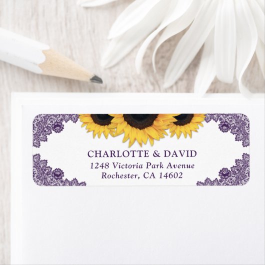 Paars Roestachtig Chinees Adres van de Terugkeer v Etiket (Insitu)