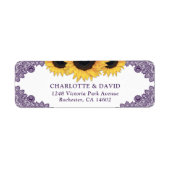 Paars Roestachtig Chinees Adres van de Terugkeer v Etiket (Voorkant)