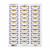 Paars Roestachtig Chinees Adres van de Terugkeer v Etiket (Full Sheet)