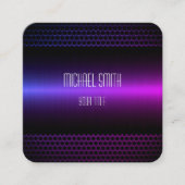 Paars roestvrij staal Metalen blik Vierkante Visitekaartje (Voorkant)