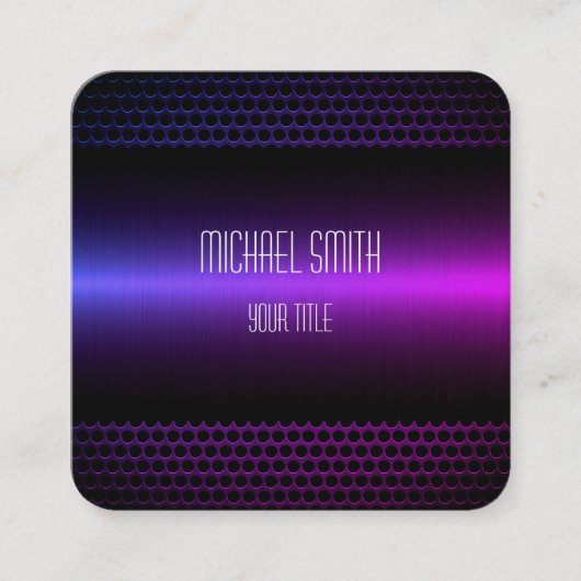 Paars roestvrij staal Metalen blik Vierkante Visitekaartje (Voorkant)
