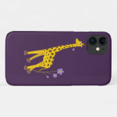 Paars Roller Skating Funny Cartoon Giraffe Case-Mate iPhone Case (Achterkant (horizontaal))