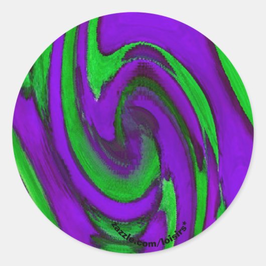 Paars Ronde Sticker (Voorkant)