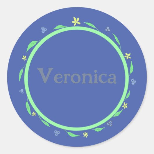  Paars Ronde Sticker (Voorkant)