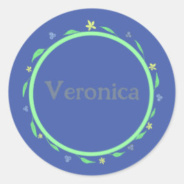 Paars Ronde Sticker