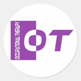 paars ronde sticker